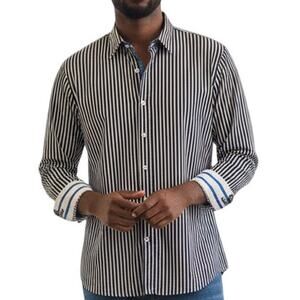 Robert Graham X Anniversary Shirt Flip Cuffs Striped Men XL Tailored fit